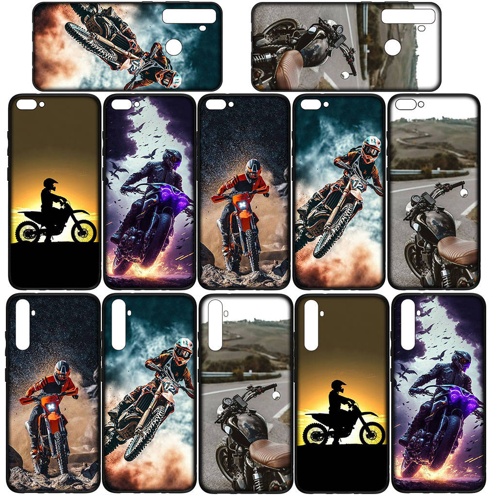 Для Samsung Galaxy S24 S23 iPhone 16 15 14 Xiaomi Redmi Note 13 12 11 10 Plus 9 Pro Max X XR чехол для телефона мотоцикл мобильный мотокросс OPPO Huawei чехол