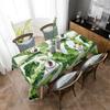 Banana Tropical Plant Leaves Waterproof Tablecloth Wedding Decor Table Runner Coffee Dinning Decor Table Cover