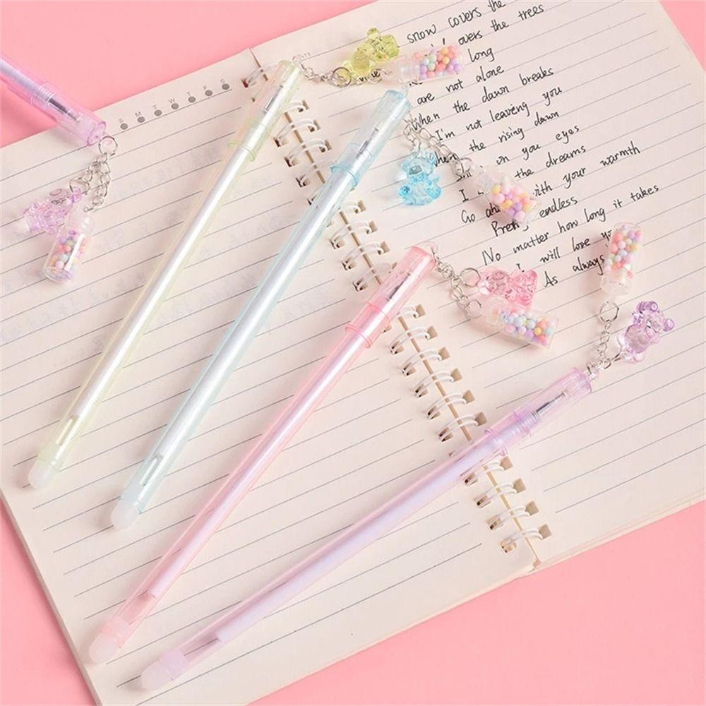 Creative Sweet School Stationery for Girl Student Signature Pen Erasable Pen Pendant Pen Gel Pen