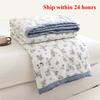 Washed cotton summer quilt skin-friendly grinding summer cool quilt printing dormitory air conditioner quilt