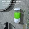 Bathroom Non-Punching Manual Press Soap Dispenser Wall Hanging Traceless Paste Disinfectant Bottle Transparent Dispenser
