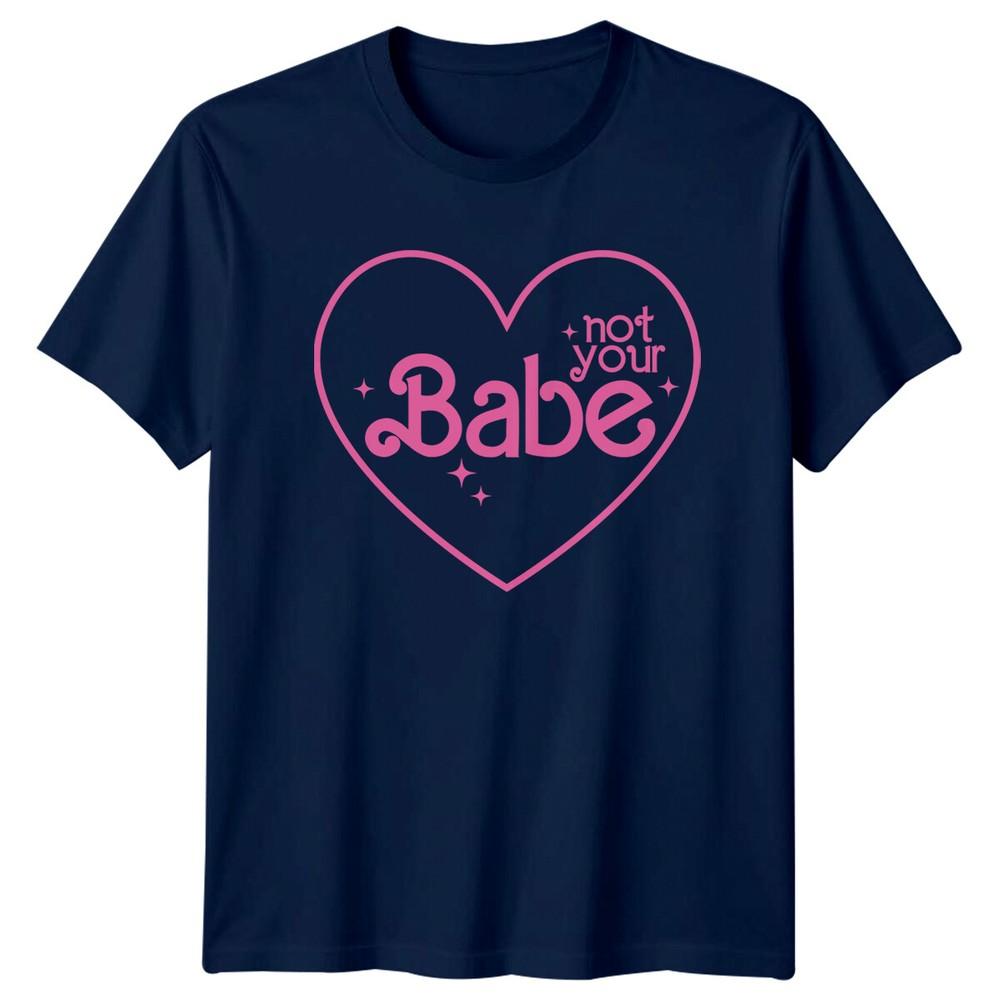 Not Your Babe Feminist Heart TShirt Slogan Quote Tee Gift