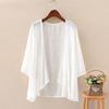 Summer Women Sleeve Solid Blouse Casual Holiday Beach Kimonos Open Front Shirt Blusas Fashion Cardigan