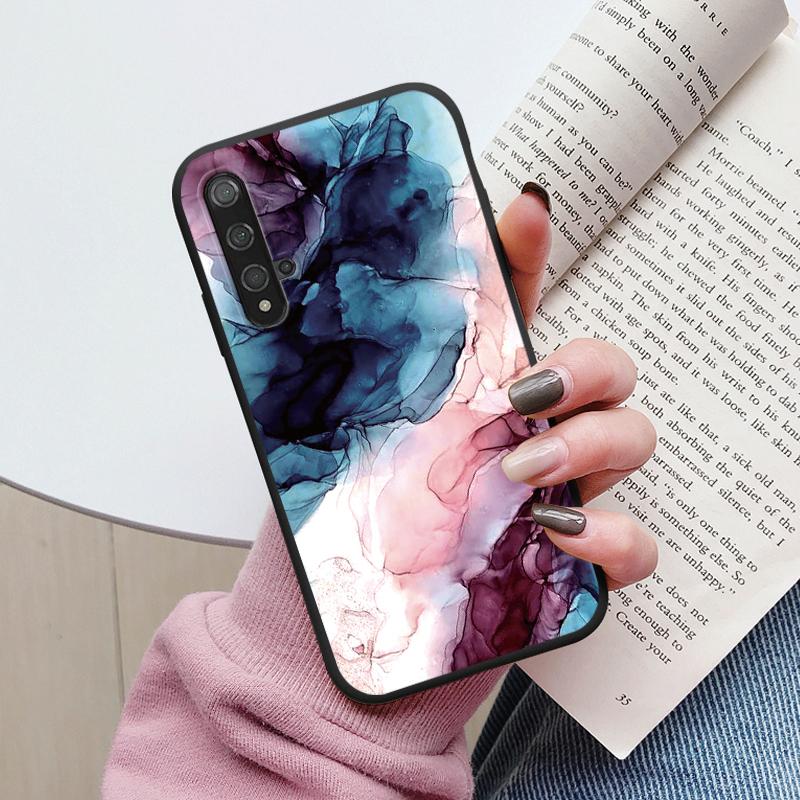 Чехол для телефона с мраморным узором для Huawei Nova 5T Защитный чехол Мягкий Funda для Huawei Nova 5T Nova5T 5 T Силиконовый чехол Capa