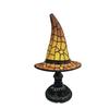 30cm Resin Tained Glass Witch Hat Lamp,Spooky Fun Handmade Hat Shape Lights,Nightstand Night Light With Mystical Charm Gifts