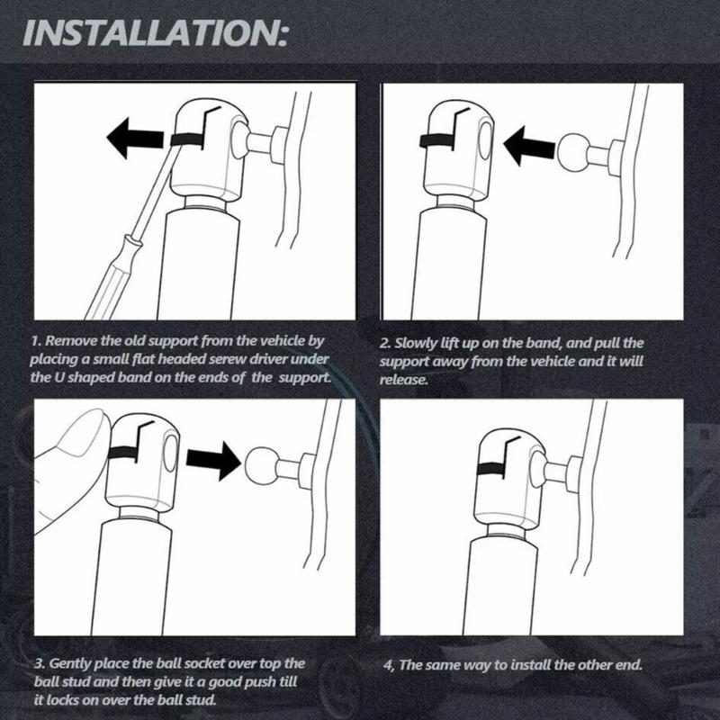Metal Gas Strut Supports Rear Hatches Gas Spring Metal Tailgate Support Rod 81770-1C000 81770-1C001 for Automotives 