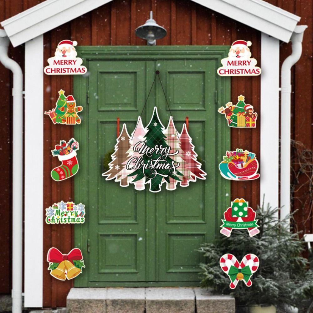 Traditional Design Christmas Door Decorations Holiday Welcome Hanging Decor  Holiday Decorating