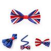 Стильный шелковый галстук-бабочка с флагом Великобритании и США для маскарадных костюмов