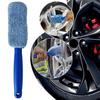 Car Wheel Wash Brush Portable Microfiber Tire Rim with Plastic Accessories Auto Tool Detailing Cleaning Handle Trunk Motorc P4M7