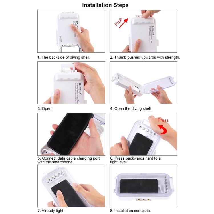 Водонепроницаемый чехол для дайвинга PULUZ 45 м/147 футов для Galaxy