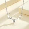 Yilu Road You Necklace Women's Japanese and Korean Fashion Temperament Simple Personality Little Elk Antler Pendant Clavicle Chain Neck Chain