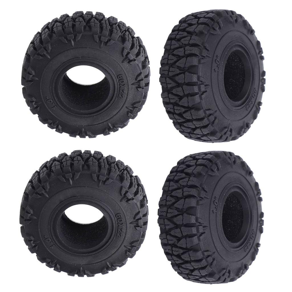 RC Wheel Tire with Hub Plastic Enhanced Handling High Simulation RC Crawler Tire for Axial SCX24 1/24 RC Wheel Tire