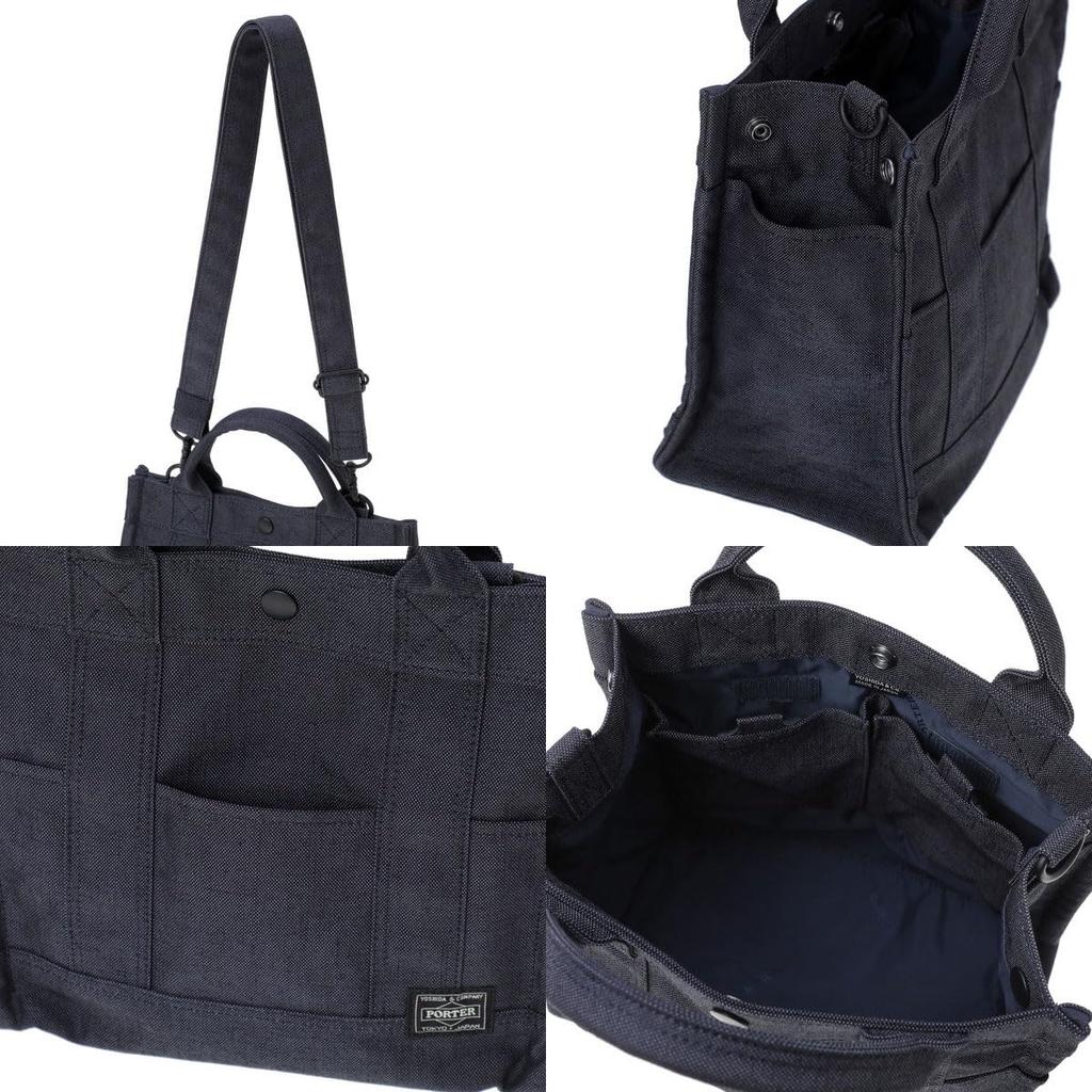 Smoky Tote Bag Yoshida Shoulder S B5 Navy [Porter] 2-Way (S) 592-27628 & Co. Bag, Size, Size,