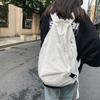 Pure Cotton Canvas Backpack Female Niche Backpack Solid Color Unprinted Large Capacity Student Schoolbag Male Tooling Style