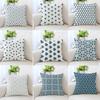Simple Green Series Patterns Throw Pillow Cover With Short Plush Print Living Room Sofa Decoration Cushion Cover Pillow Covers
