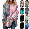 Women's Casual  Plus Size Long Sleeved Round Neck T-shirt Top Pullover