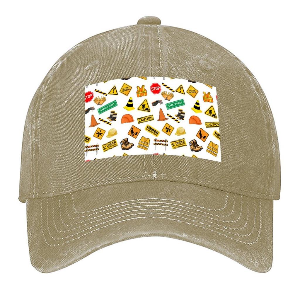 Seamless Construction Pattern Baseball Cap Sun Caps Wild Ball Hat Hard Hat Fashionable Baseball For Men Womens