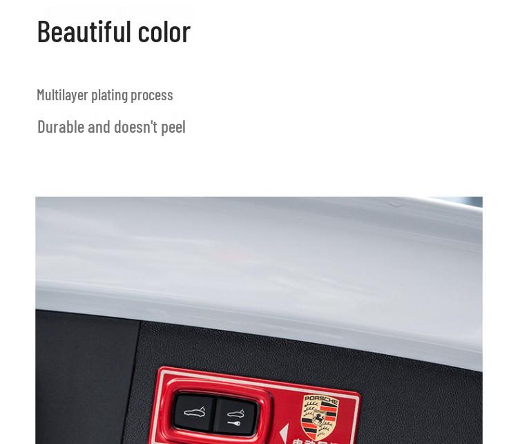 Наклейка-предупреждение об электрической крышке багажника Porsche