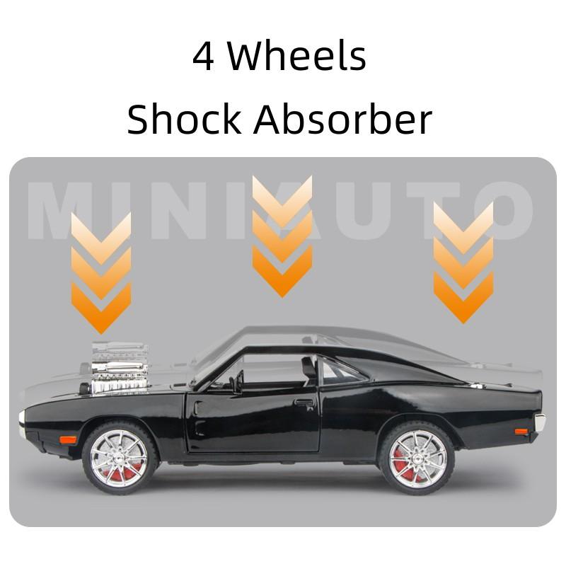 1/24 Форсаж 7 Dodge Charger R/T Литая металлическая миниатюрная модель игрушечного автомобиля С механизмом оттяжки Звук Свет Коллекция Подарок Для Мальчика Ребенка