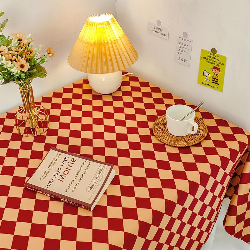 Small Fresh Student Flannel Tablecloth Desk Bedside Table Coffee Table Cover Cloth Photo Background Picnic Cloth