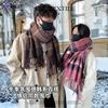 Autumn and Winter Atmosphere Soft Waxy Scarf Female and Male Couples Versatile High-end Plaid Scarf Shawl