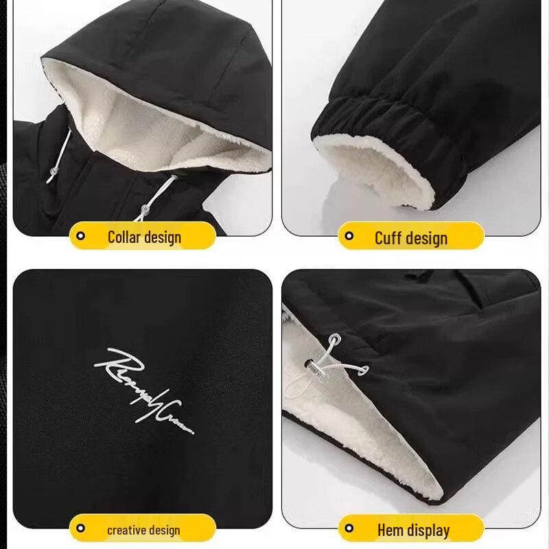 Men's Reversible Fleece-Lined Winter Padded Jacket