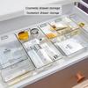 Clear Drawer Organizer Transparent Drawer Divider Storage Box Bins Case for Utensil Cosmetic Groceries Kitchen Tableware Box