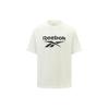 Reebok Logo Print Sports Casual Short Sleeve T-Shirt Unisex Tops White 24SRM409UGW1