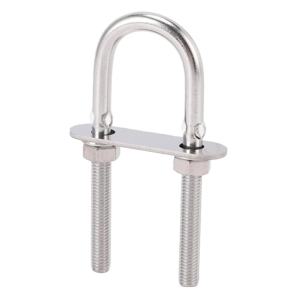 4pcs Premium Round U Bolts With Nut Plate Washe Steel U Bolts Versatile Boat U Bolt  For Trailer