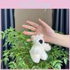 Whimsical Plush Dog Doll With Fashionable Sweater And Short Soft Fur Keychain Accessory