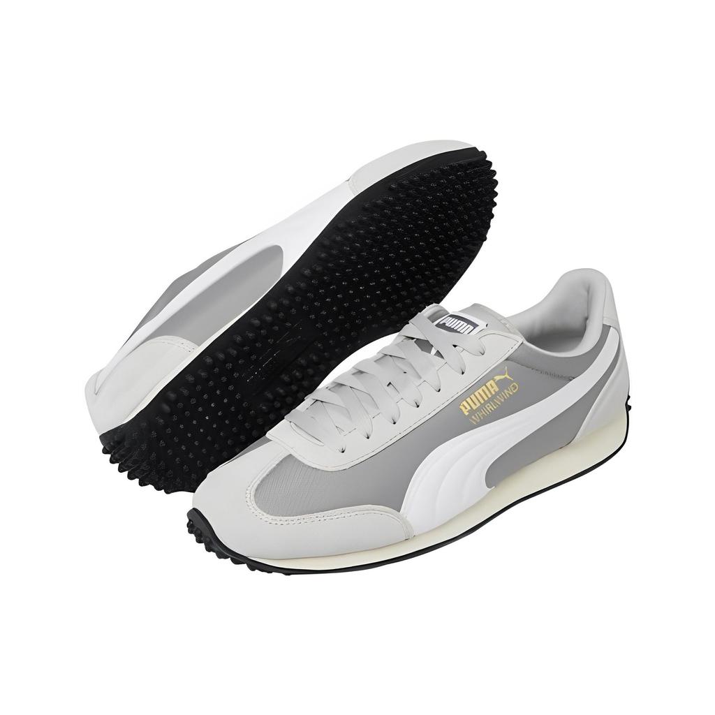 Puma Whirlwind Classic Comfortable Versatile Slip Resistant Durable Low Top Lifestyle Casual Shoes Unisex Sneaker Gray White 374849-08