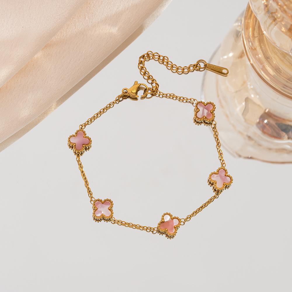 Браслет «Четырехлистный клевер» 9 мм — Роскошное и высококлассное женское ювелирное изделие, которое не потускнеет. Уникальный и минималистичный браслет-манжета.