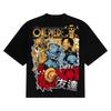 Футболка One Piece Luffy Ace Sabo Мужская Женская Винтажная Хлопковая Аниме Графическая Футболка Оверсайз Уличная Одежда С Коротким Рукавом