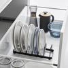 Dish Rack Pot Lid Holder with Anti-Slip Feet High Stability Strong Load-bearing Easy