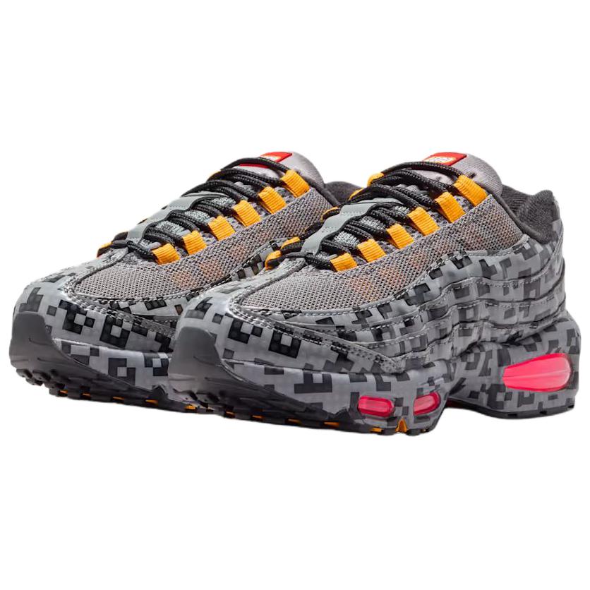 Кроссовки LEGO x Nike Air Max 95 Pixel Camo для детей Черный Дымчато-серый Металлик-Серебристый-Черный-Университетский-Золотой-Вольт-Гипер-Розовый IO4799-001