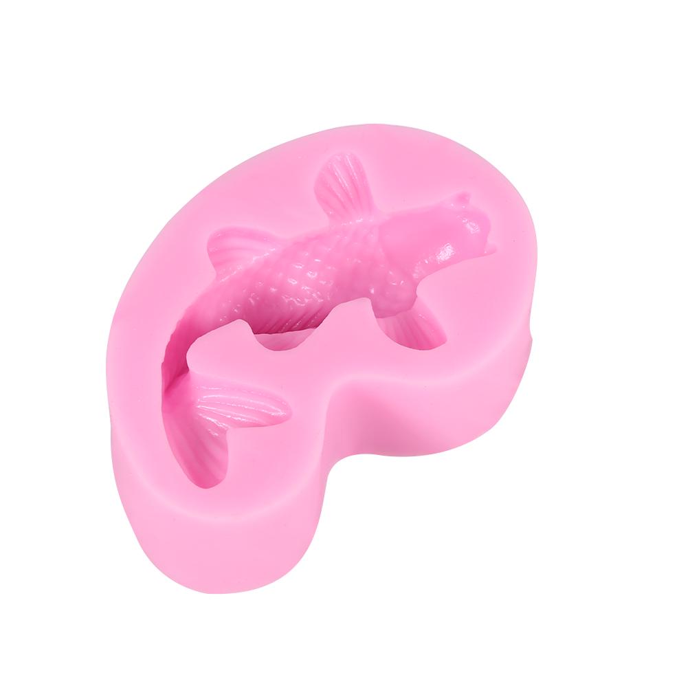 3D Силиконовая форма для мастики в форме рыбы Инструмент для украшения торта Шоколад Сахарная мастика Шоколадная форма