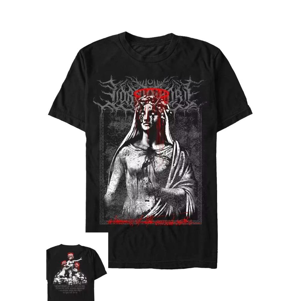Lorna Shore Футболка Ангелы Печать по всей поверхности Летний Роскошный Бренд Мужские и Женские Футболки С Короткими Рукавами Топы