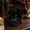 Маленький органайзер 3D-печатный поднос-дракон для хранения украшений, ключей, декоративный настольный аксессуар с дисплеем для фэнтезийной коллекции, детализированные чешуя и крылья,
