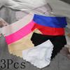 3Pcs Low Waist Panties Breathable Women Underpants Seamless Briefs