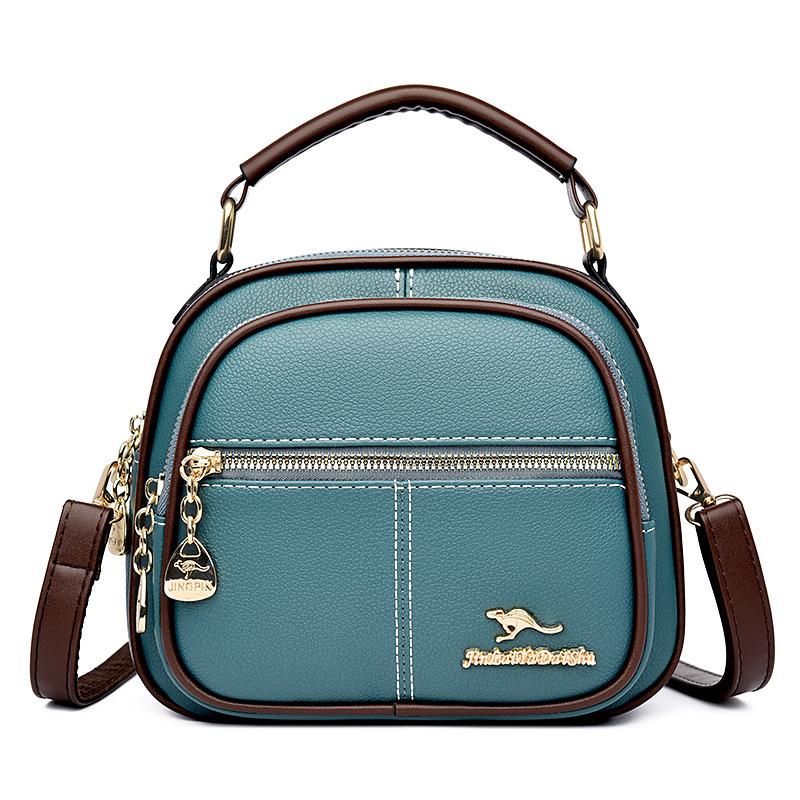 Soft Leather Women's Handbag High-end New Style Handbag Multi-component Wide Shoulder Strap Crossbody Shoulder Bag