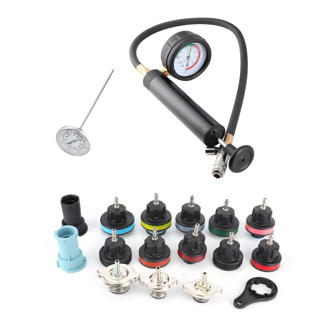 18pcs Water Tank Leak Detector Car Cooling System Tester Kit