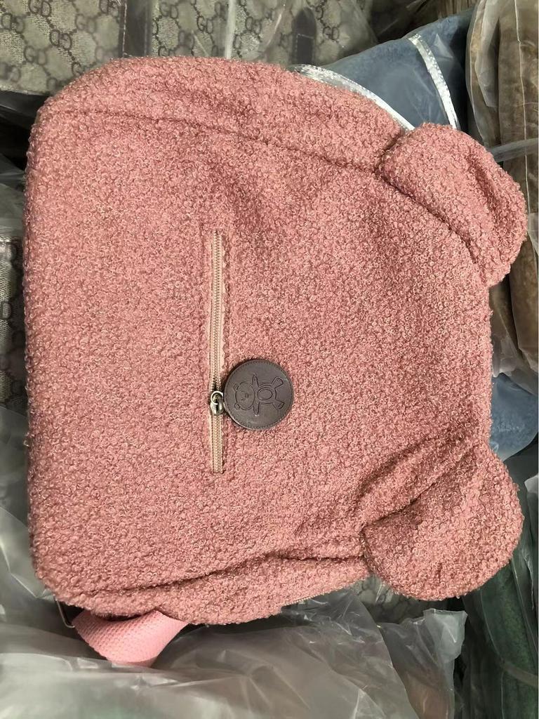 Женский рюкзак с плюшевыми ушками медведя — милая, модная сумка на осень/зиму для девочек и мам