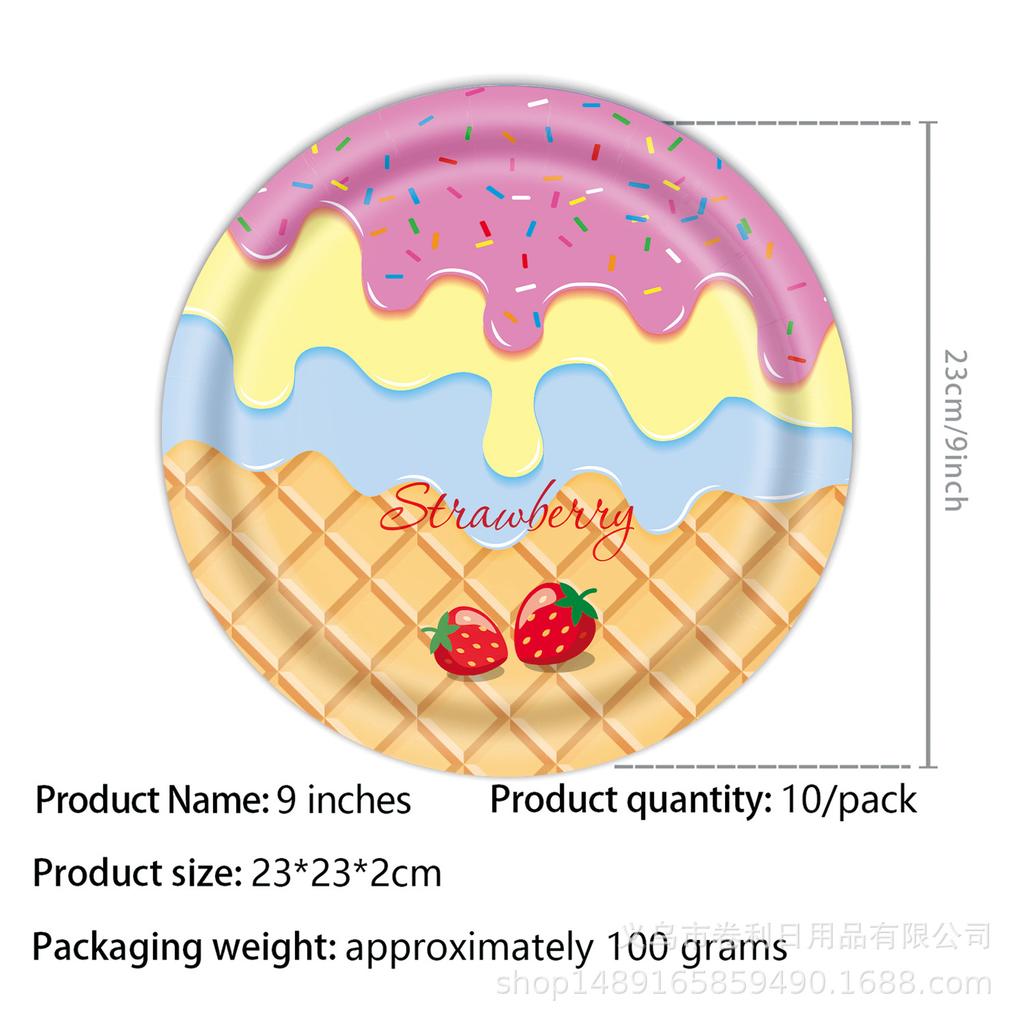 Summer Ice Cream Birthday Party Supplies, Ice Cream Party Decorations, Banners, Tableware, Tablecloths