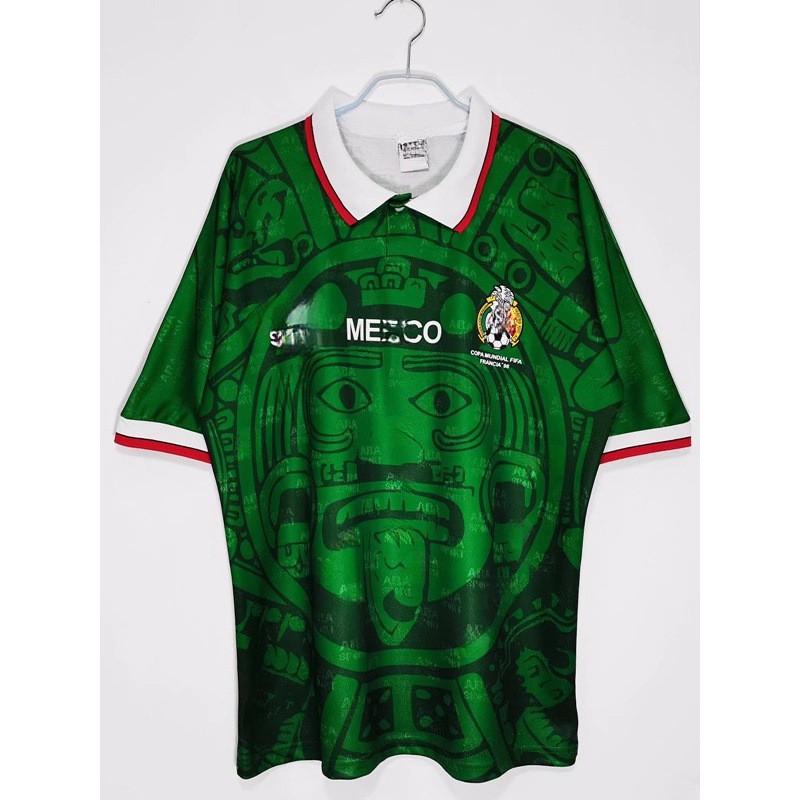 Mexico National Team Retro Football Jersey Short Sleeve Sports Top Men Women