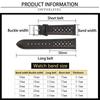 Vintage Racing Leather Watch Strap 18mm 19mm 20mm 22mm 24mm Breathable Porous Watchband Red Black Bracelet Handmade Wristband
