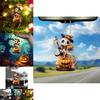 Creative Acrylic Halloween Car Mirror Decoration Cute Cartoon Style Pendant Accessory