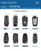 Чехол для ключа Ford для Fiesta, Focus, Kuga, Ecosport, Edge, Mondeo