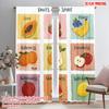 2pcs 2D Flat Printing Curtain Fruit of the Spirit 100% Polyester Fabric Without Electricity Birthday Party for Entryway Room