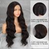 MERISIHAIR Женский модный длинный объемный коричневый парик без челки, парик из синтетического волокна, кружевной передний парик, повседневная одежда, вечеринка