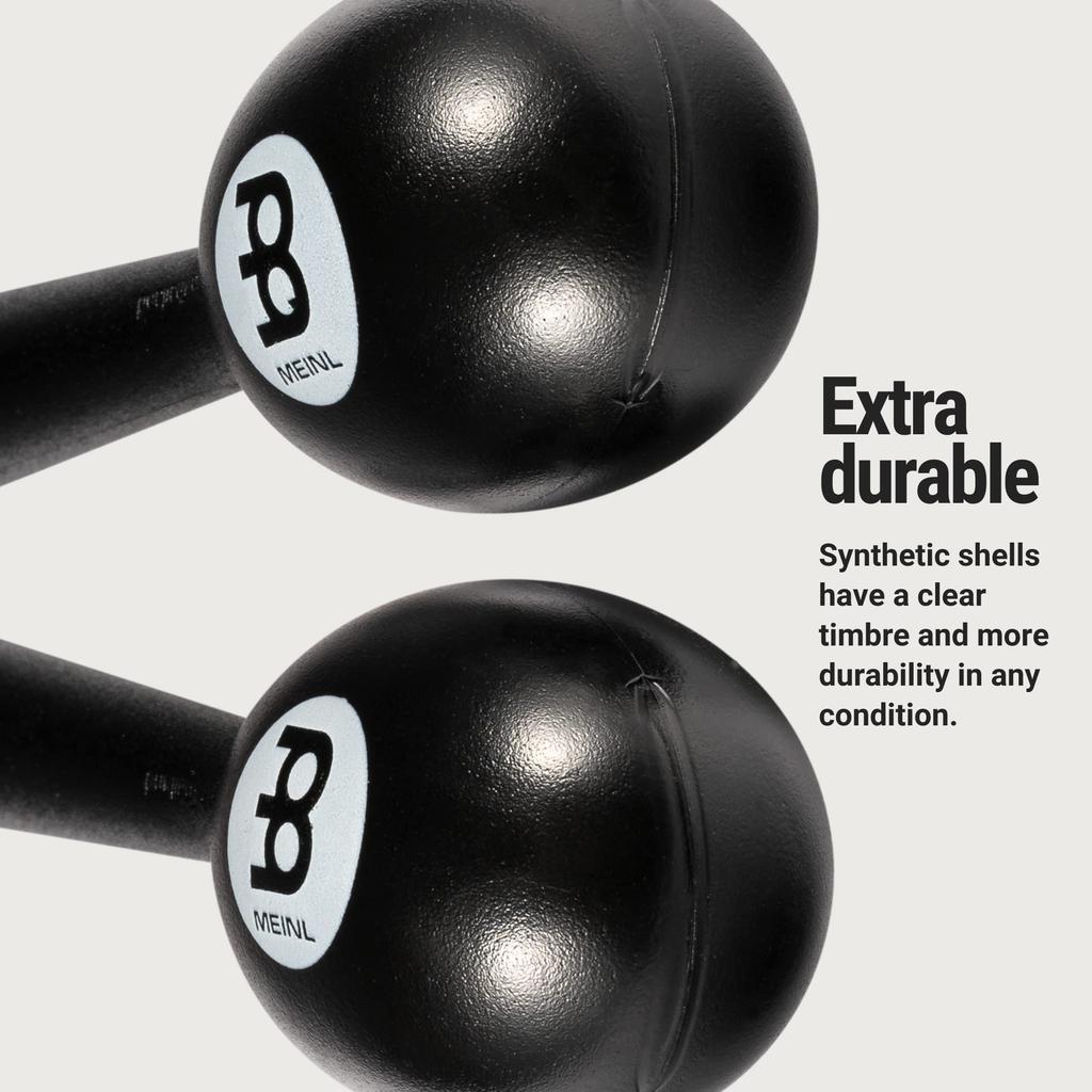 MEINL Percussion Plastic Egg Maracas (Pair) in Black (PEMBK)